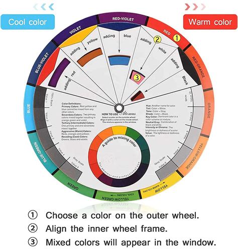 Creative Color Wheel Paint Mixing Learning Guide Art Class Teaching
