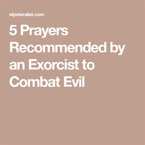 5 Prayers Recommended By An Exorcist To Combat Evil Prayers