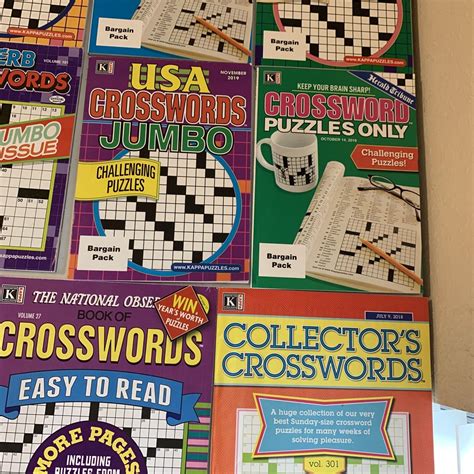 Lot Of Dell Penny Press Crossword Puzzle Books Easy Super Jumbo