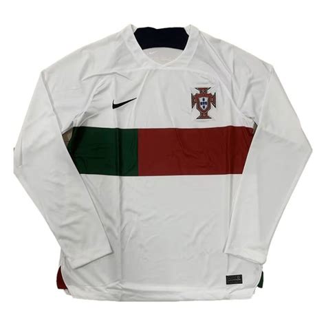 2022 Portugal Away Long Sleeve Soccer Jersey Team Soccer Jerseys