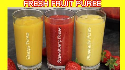 How To Make Fruit Puree Fruit Puree Recipes Youtube