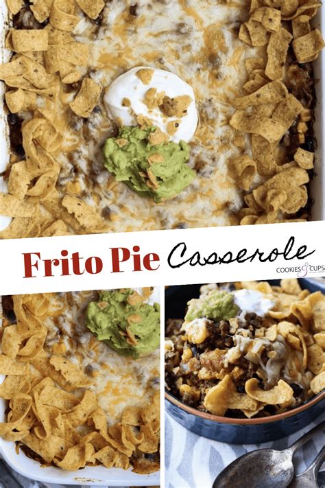 Easy And Cheesy Frito Pie Casserole Cookies And Cups
