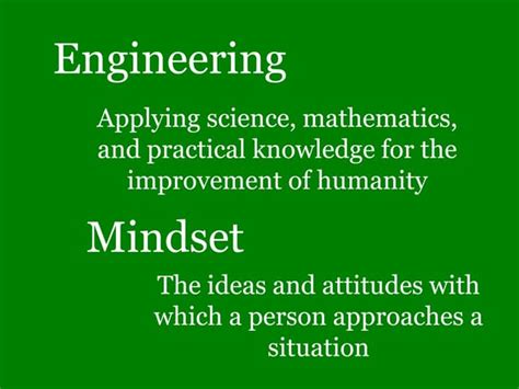 An Engineering Mindset Ppt