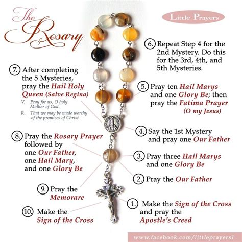 How To Pray The Rosary Using A Chaplet Or Decade Rosary From Little