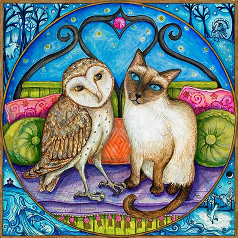 The Owl And The Pussycat Painting By Joanna Dover Fine Art America