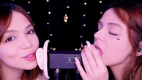 Asmr 1 Hour Of Ear Licking And Kissing 🥰 100k Special ♥ Twins Maimy