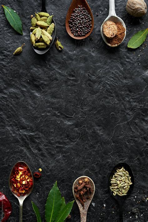 Food Design Background With Spices By Stocksy Contributor Jill Chen