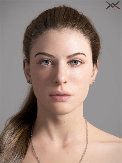 realistic woman wip luc bégin model face face 3d portrait