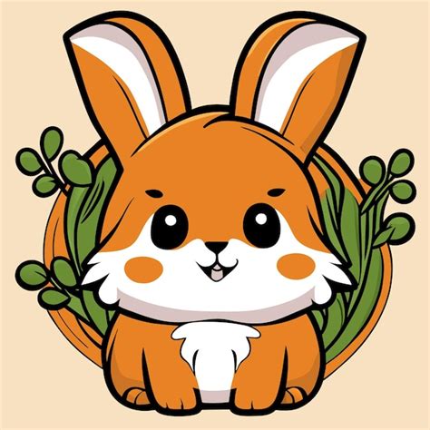 Premium Vector Isolated Digital Concept Bunny And An Array Of Carrots