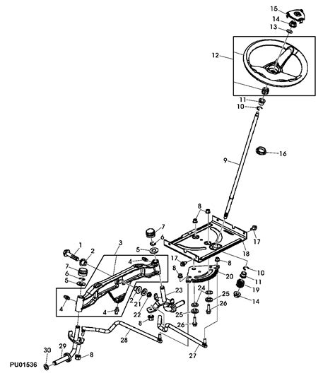 2048 Scotts Steering Wheel Gears Linkage And Front Axle Epc John