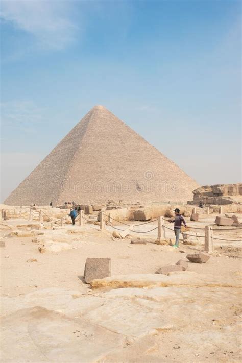 Vertical Shot Of The Pyramid Of Khafre In Cairo Egypt Editorial Image