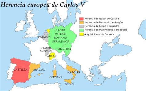 Ciencias Sociales 2º Eso Territorios Imperio Carlos V Sencillo