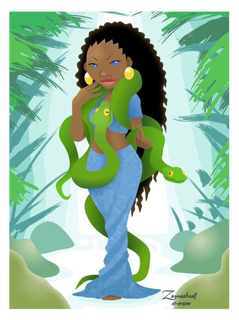 Mami Wata By ~zemechiel On Deviantart African Mythology Fantasy Mermaids