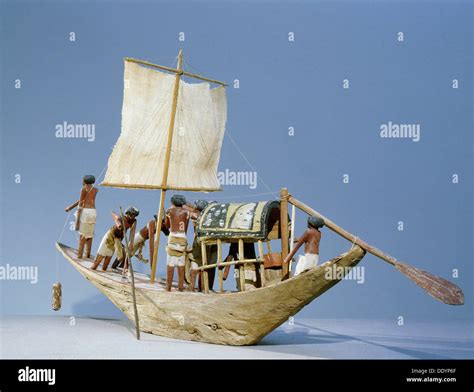 Model Of A Sailing Boat Middle Kingdom 12th Dynasty Ancient Egypt