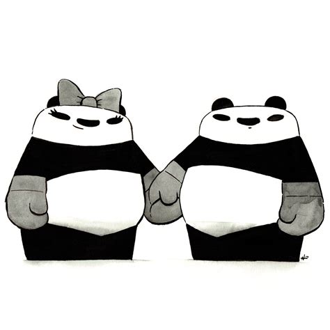 Pair Of Pandas Art Print Punching Pandas