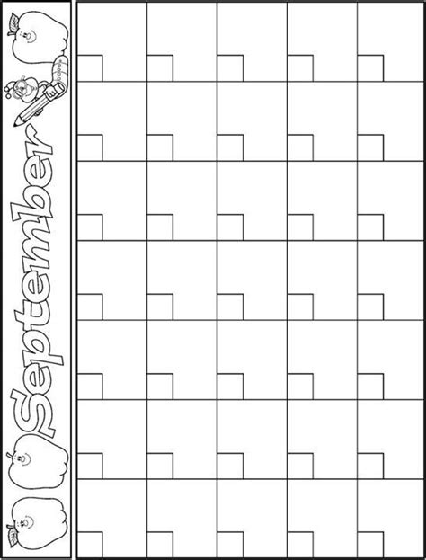 September Calendar Template Preschool Schedule Diy Preschool
