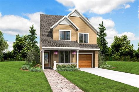 Narrow Lot Cottage Home Plan 69583am Architectural Designs House