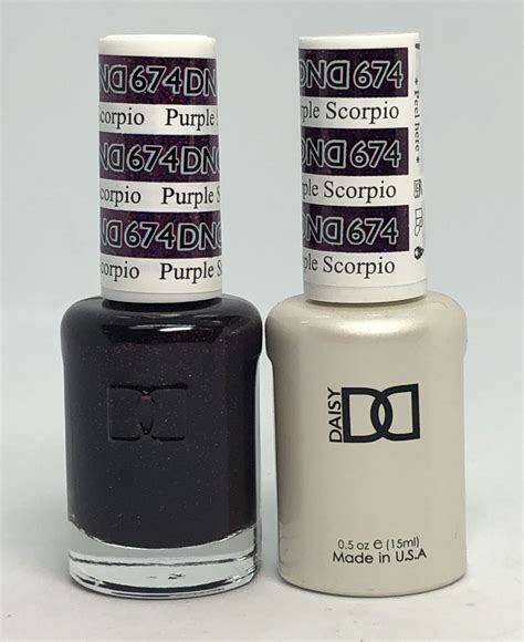 DND Soak Off Gel Nail Lacquer 674 Purple Scorpio Manicure Pedicure