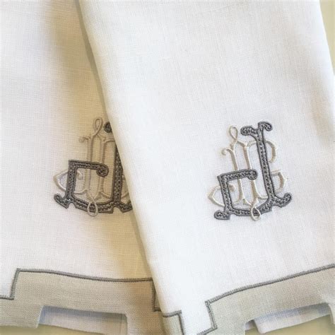 A Monogram And A Border Leontine Linens Leontine Linens Embroidery
