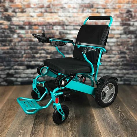 Heavy Duty Fold And Go Electric Wheelchair® Turquoise