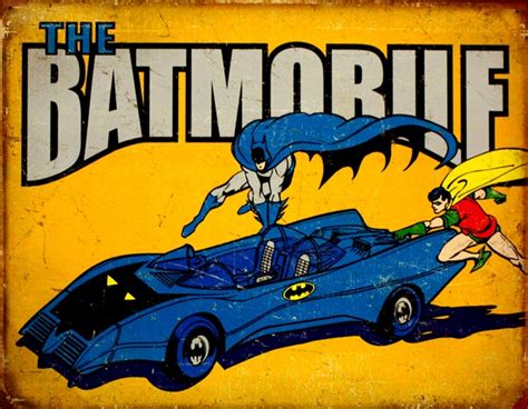 Batman Metal Poster The Batmobile Tin Signs