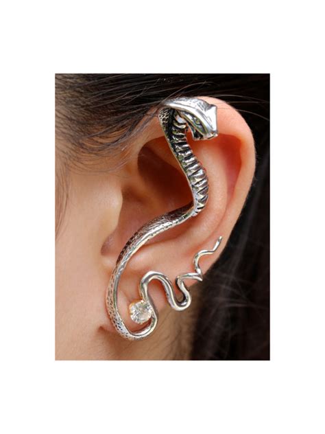 Snake Ear Cuff Snake Ear Wrap Snake Earring Silver Cobra Ear Etsy In