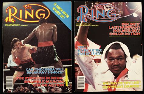 Lot Detail 1979 88 Ring Magazine Lot Of 74 Issues Lamotta Hagler Holmes Duran Tyson Foreman