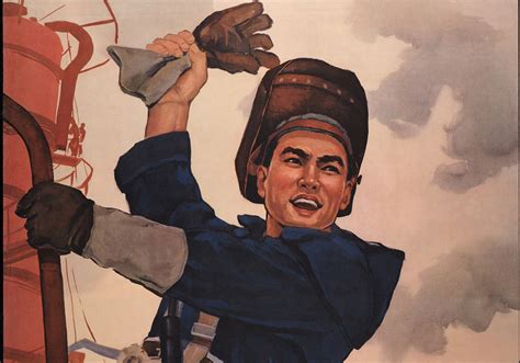 Workforce Representing Labour In Chinese Propaganda Posters Art