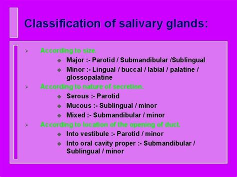 Salivary Gland Diseases Omr Introduction Classification Of Salivary