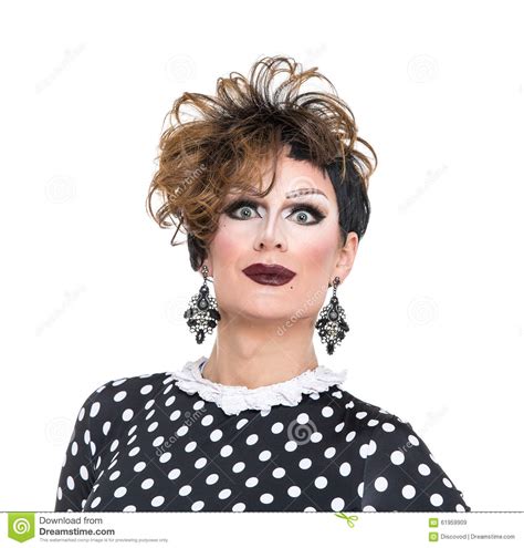 Drag Queen In Black White Dress Performing Stock Image Image Of Queen