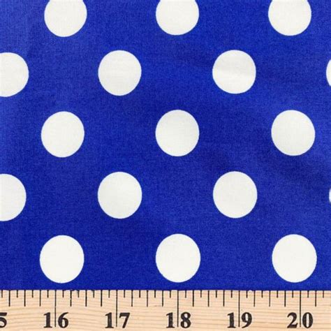 Royal Blue Large Polka Dots Cotton Fabric 60 Wide Etsy