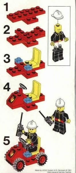 Lego Anleitung Anzeigen 6611 Fire Chief Car Lego Bauanleitungen Und