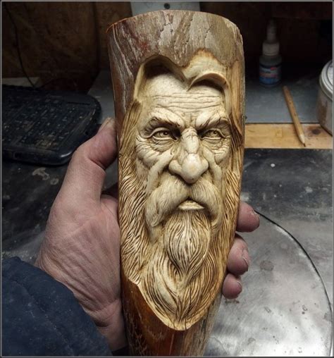 Carving Faces In Wood A Face Wood Carving Wood Spirit Ooak Christmas