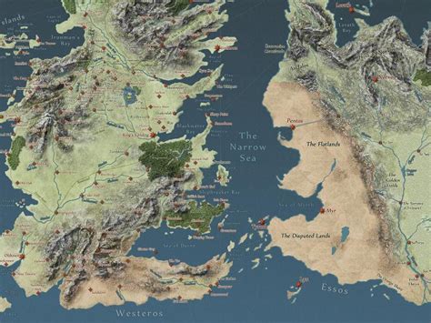 Full Map Of Westeros And Essos
