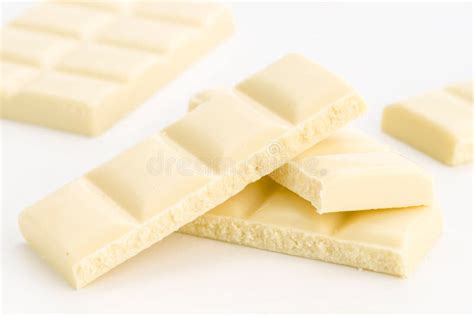 Sticks Of White Chocolate On White Stock Image Image Of Closeup
