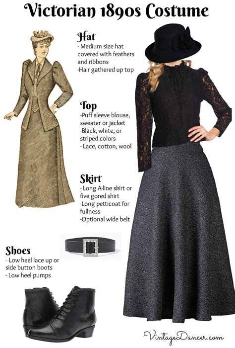 Make An Easy Victorian Costume Dress With A Skirt And Blouse 1890s Fashion Victorian Costume