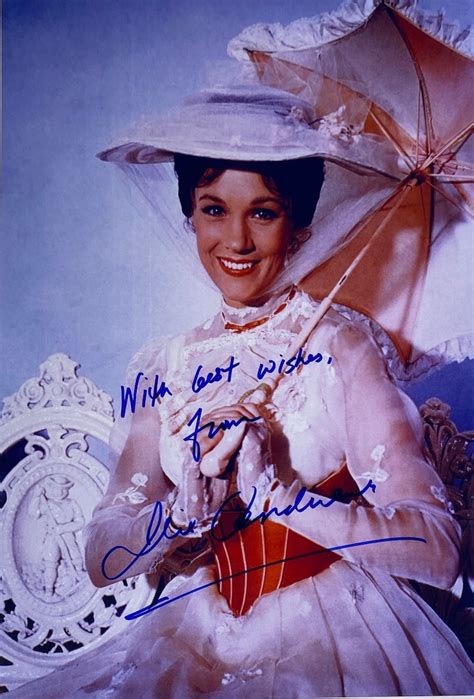 Autograph Signed Mary Poppins Julie Andrews Photo Coa Etsy Uk