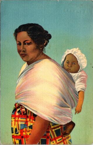 Cherokee Indian Mother Cherokee Indian Reservation Tennessee Tn Vtg Postcard Ebay
