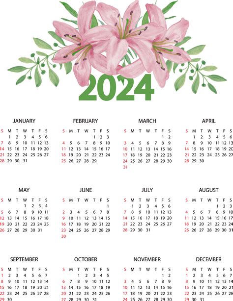 Calendar 2024 Png Pic Png Mart