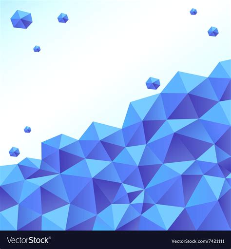 Blue Polygon Background Royalty Free Vector Image