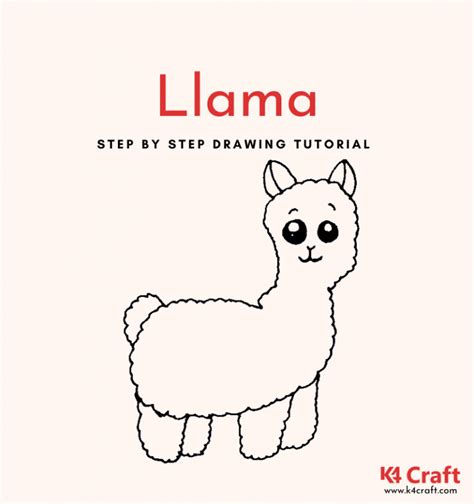 How To Draw A Llama For Kids Easy Step By Step Tutorial K4 Craft
