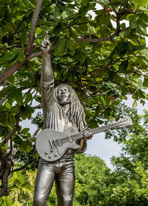 Bob Marley Statue In Front Of The Bob Marley Museum 56 Hope Road Kingston Saint Andrew Parish