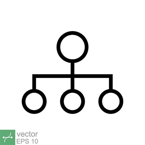 Organization Chart Icon Simple Outline Style Org Hierarchy Company