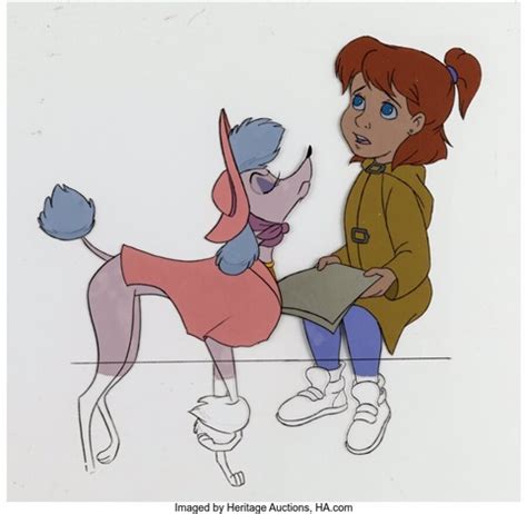 Oliver And Company Jennie And Georgette Production Cels Set Up Walt