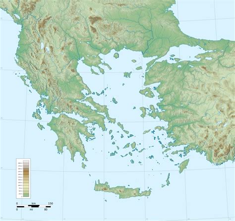 Geografische Karte Von Griechenland Topografie Und Physische Merkmale