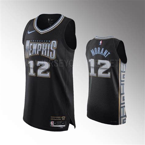 2022 23 City Edition Memphis Grizzlies Ja Morant Authentic Jersey Black