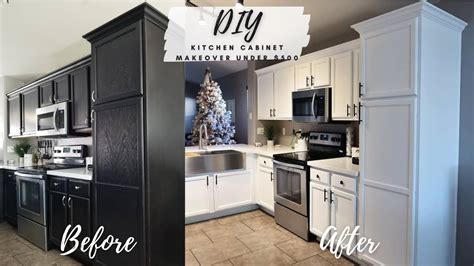 Diy Kitchen Makeover On A Budget How To Paint Cabinets With A Paint