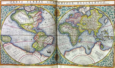 Map Of The World From Mercators Atlas 1613 Old Maps Vintage