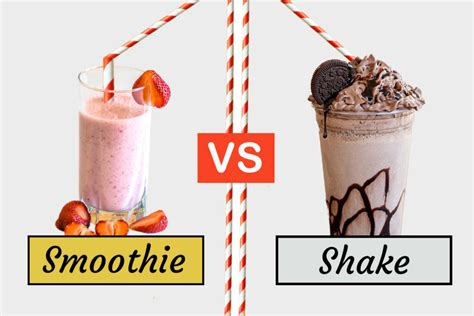 Smoothie Vs Shake Milkshake Difference And Better Drink