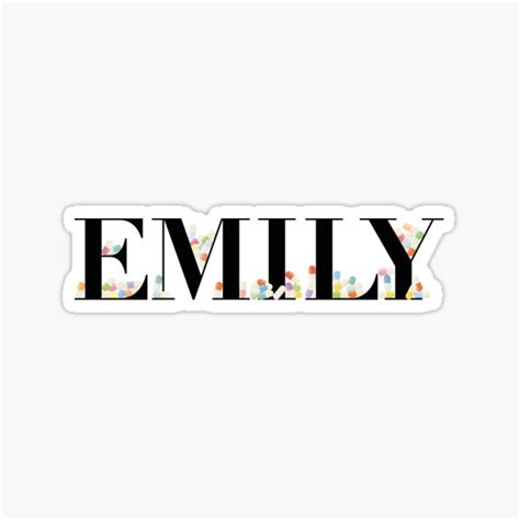 Emily Name With Colorful Pills Sticker For Sale By Eenig Redbubble